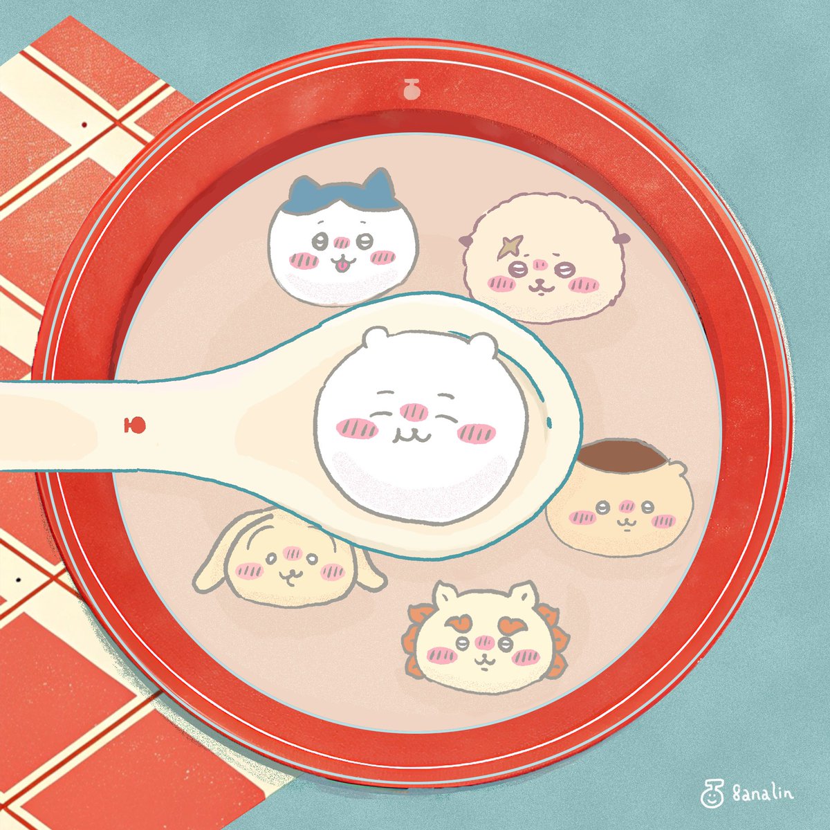 寶寶變成湯圓囉🥣

#ちいかわ
#ちいかわファンアート