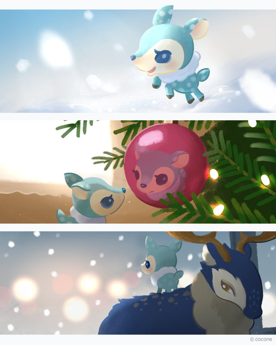 newLivlyIsland's tweet photo. ˗ˏˋ研究員からのクリスマスプレゼント🎁⛄️ˎˊ˗

研究員から素敵なイラストが届きました🎅

雪がスノードットとステルラを静かに彩り
心和む雰囲気を醸し出していますね…！

雪ではしゃぐスノードット
そっと見つめるステルラ、尊い一瞬ですね🥺

#リヴリー #クリスマス https://t.co/krOHUrEdxr