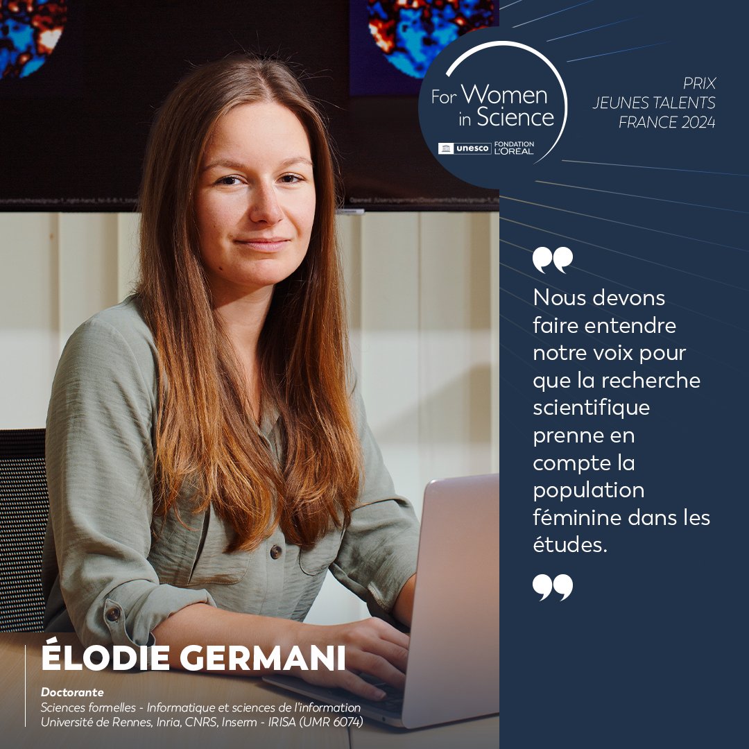 FondationLOreal's tweet photo. .@ElodieGermani doctorante en informatique et sciences de l'information https://t.co/qjBK3b8Ym9