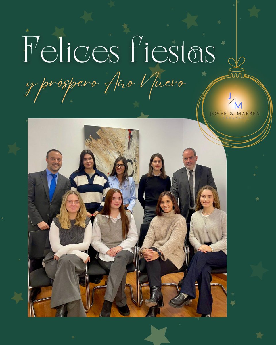 Desde Jover&amp;Marben Abogados os deseamos unas ¡Felices fiestas! 🌲🌟

En el despacho mantenemos nuestro horario habitual de 9:00 a 14:00 y de 16:00 a 19:00h, excepto los días 24 y 31 de diciembre que el horario será de 9:00 a 14:00.

#abogadosbarcelona #JoverMarbenabogado