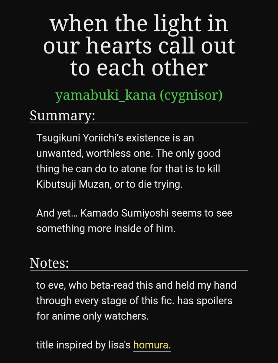 celestialgrief's tweet photo. yoriichi centric fic done!! 

☀️ gen yoriichi-sumiyoshi-suyako 
☀️ set around chapter 186
☀️ yoriichi processes feelings
☀️ hinokami kagura is the proof of sumiyoshi's love for yoriichi

link ⤵️
https://t.co/JXWiNWf38f https://t.co/RUXGUx42o4