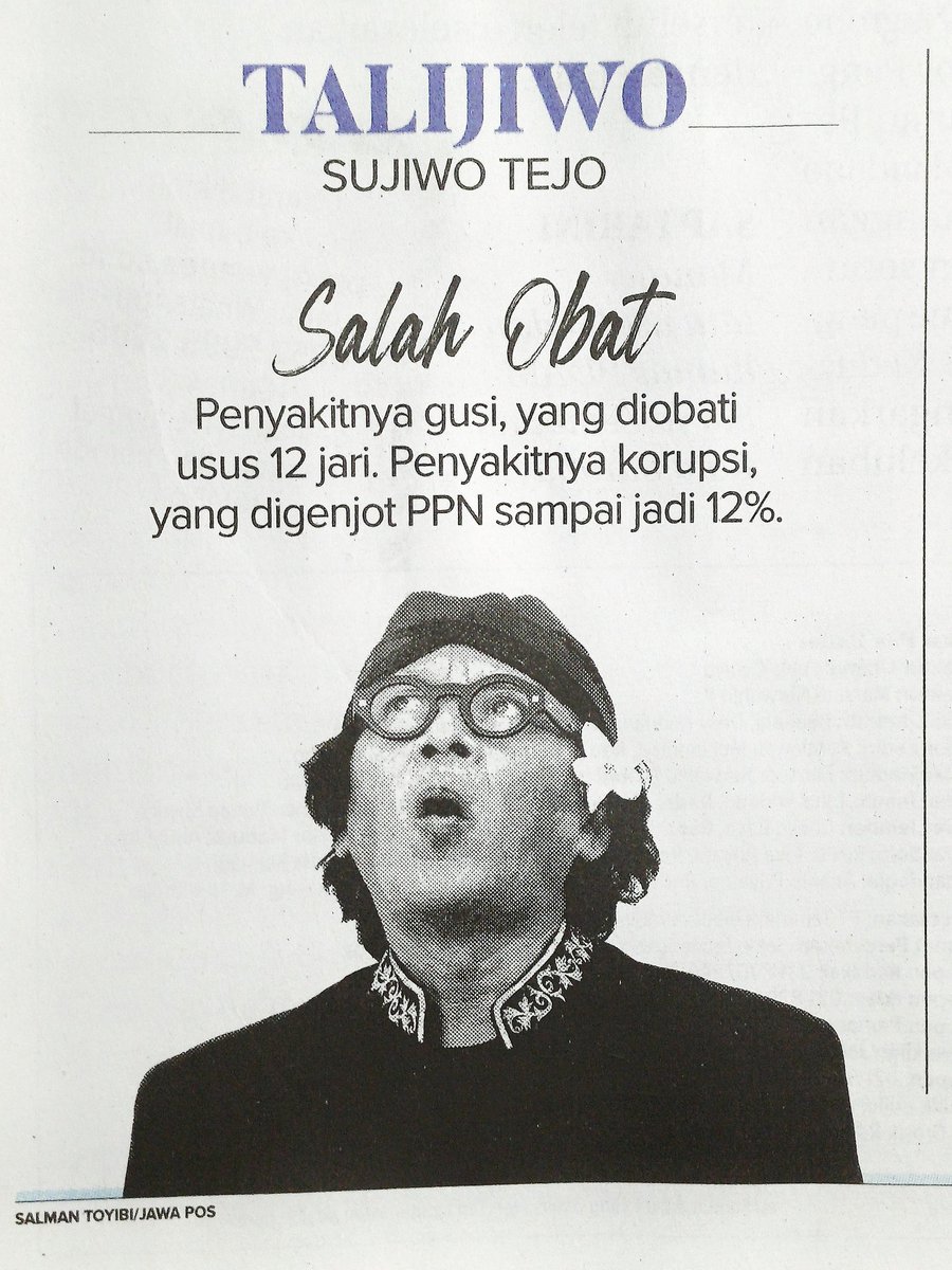alvinlie21's tweet photo. Pernyataan Mas @sudjiwotedjo di halaman 1 @jawapos hari ini, Senin 23 Des 24.
Tajam, menohok
T O P 👍🏽👍🏽👍🏽👍🏽👍🏽👍🏽👍🏽 https://t.co/xx66k9Zlms
