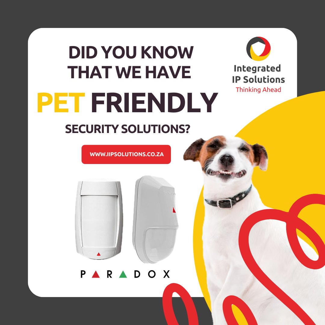iipSolutions's tweet photo. An alarm system that cares for your furry family members! πΎ Our pet-friendly security solutions ensure safety without compromising comfort. Chat with us! π βοΈ info@iipsolutions.co.za #IIPSolutions #IntegratedIPSolutions https://t.co/eD4E4bdFea