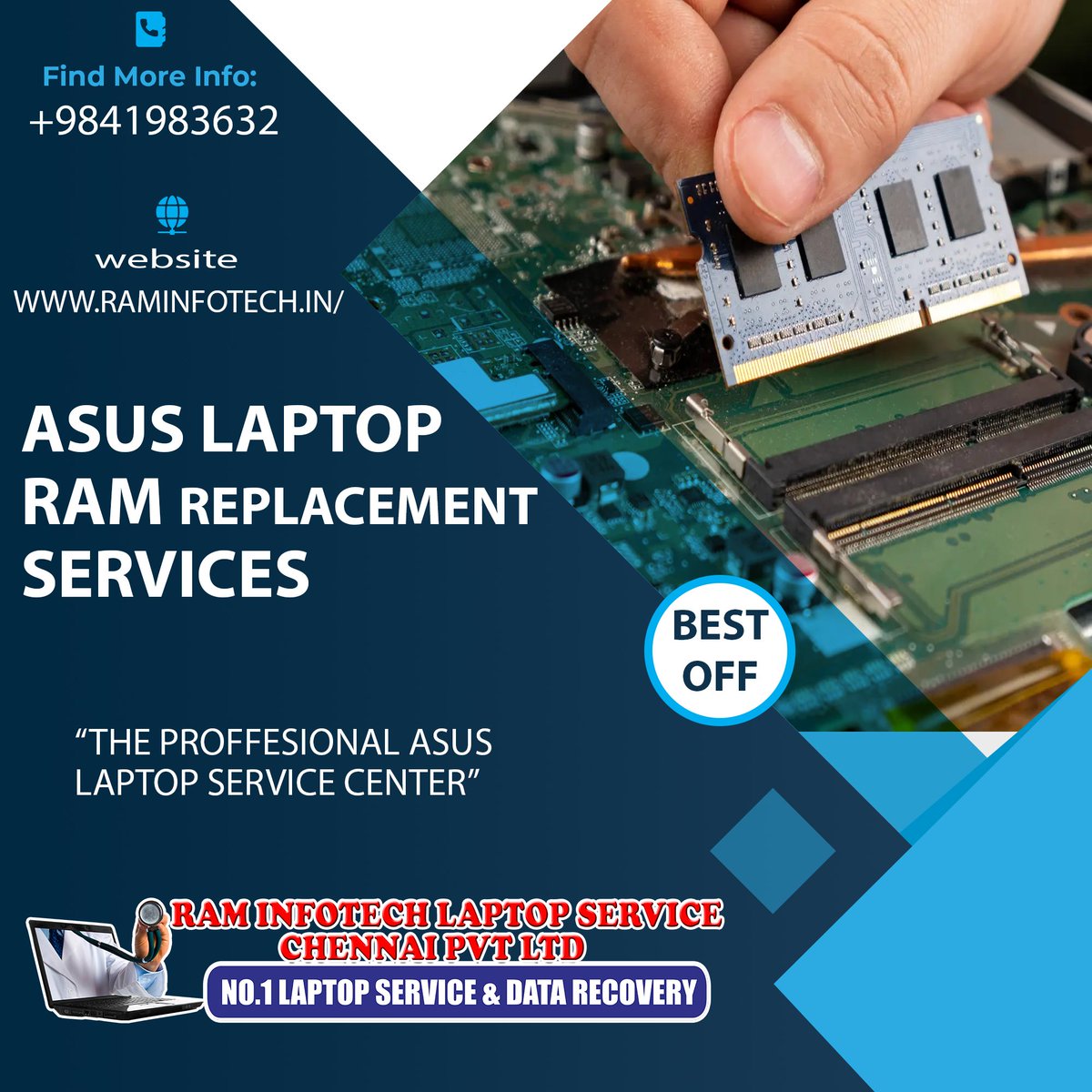 raminfotechomr's tweet photo. Is your Asus laptop running slow? 🚨
It’s time for a RAM upgrade! At Raminfotech in Vadapalani, we offer expert Asus laptop RAM replacement services to boost performance and speed.
📞 Call us at [Insert Phone Number] today! https://t.co/vuBTe2eq8O