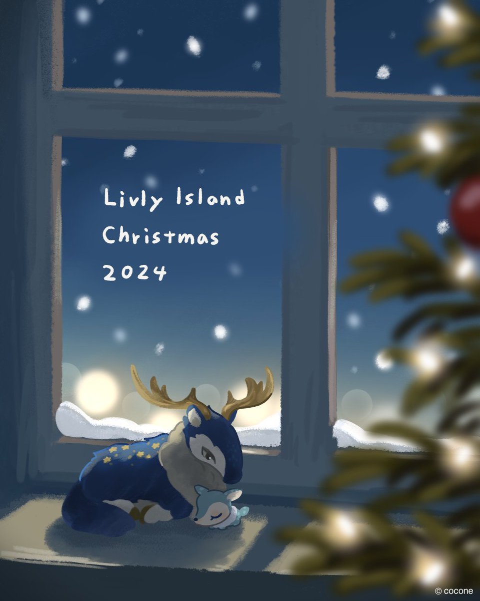 newLivlyIsland's tweet photo. ˗ˏˋ研究員からのクリスマスプレゼント🎁⛄️ˎˊ˗

研究員から素敵なイラストが届きました🎅

雪がスノードットとステルラを静かに彩り
心和む雰囲気を醸し出していますね…！

雪ではしゃぐスノードット
そっと見つめるステルラ、尊い一瞬ですね🥺

#リヴリー #クリスマス https://t.co/krOHUrEdxr