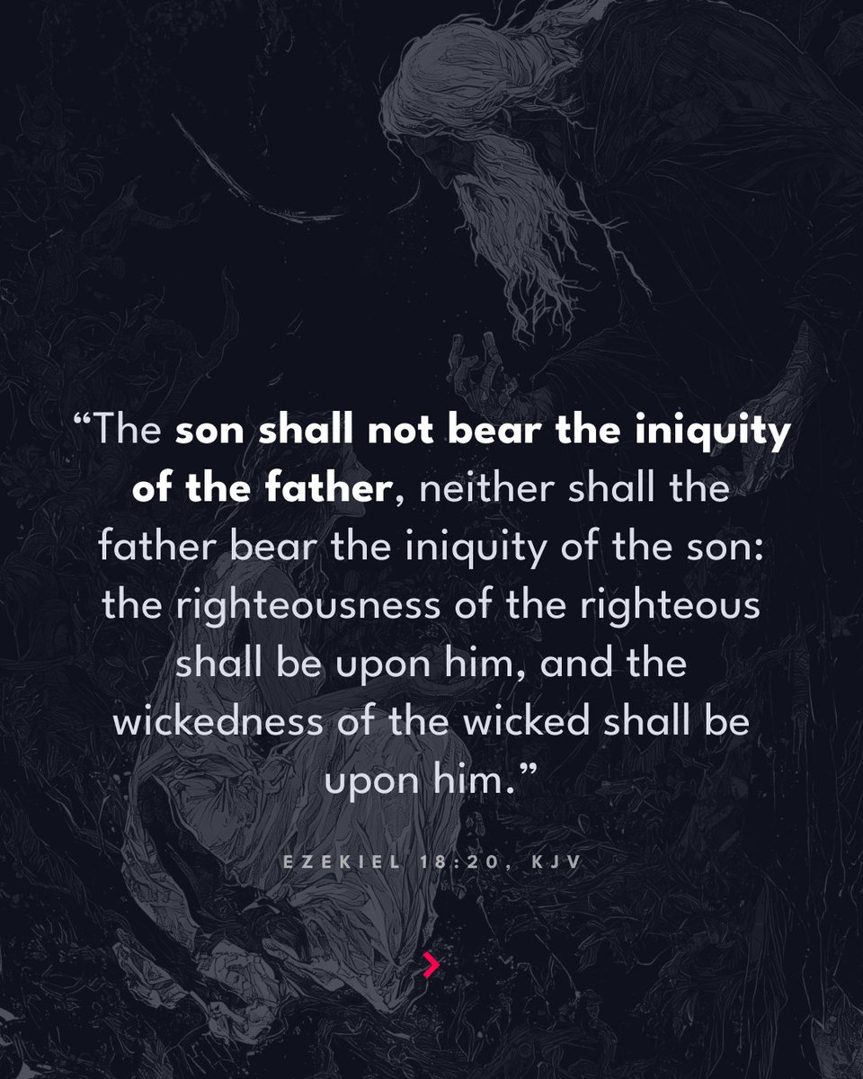wecreatedgods's tweet photo. Does the Bible contradict itself? 🤔
• Ezekiel 18:20: ‘The son shall not bear the iniquity of the father.’
• Exodus 20:5: ‘Visiting the iniquity of the fathers upon the children.’

Justice or punishment? Let’s discuss!
#BibleContradictions #ExChristian #QuestionEverything https://t.co/YR0GABGMOg