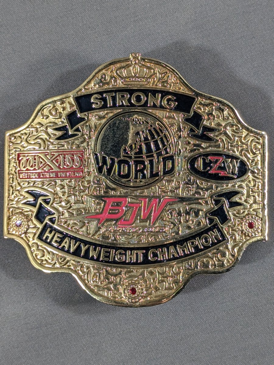 TOUDOUKAN_WORLD's tweet photo. BJW belt buckle
#bjw #deathmatch #strongbj #toudoukan https://t.co/lqhBF8Z2mF