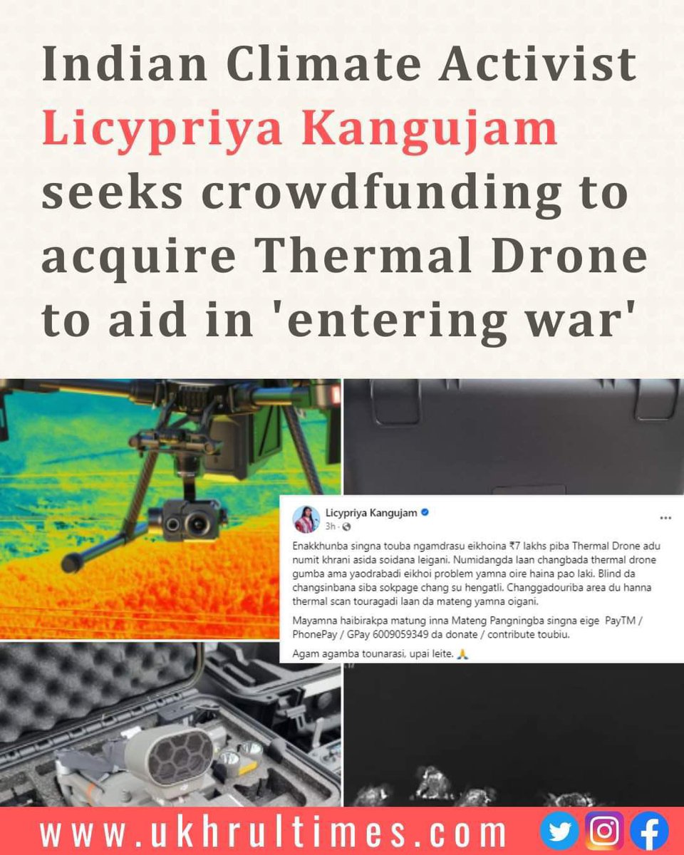 KimmiKhs's tweet photo. Seem you’ve forgotten about our baby girl @LicypriyaK who did nothing but aid banned Meitei terrorist outfits & armed radical outfits #Arambai_Tenggol by not only spewing disinformation but purchasing a no. of drones with the openly stated intent of using them to drop bombs on Kuki civilians in Manipur. Her public statement, confessing to criminal & even terrorist intent, makes her liable to be prosecuted under stringent criminal laws. However Meitei govt are over looking it & taking no action. Is it because she is 12 yrs old??