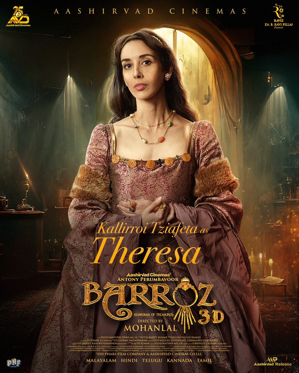 Theresa D’Gama 👑 #barroz #Barroz3D #Mohanlal #dec25 #Christmas2024 #worldwide in Malayalam, Hindi, Telegu, Tamil and Kannada.