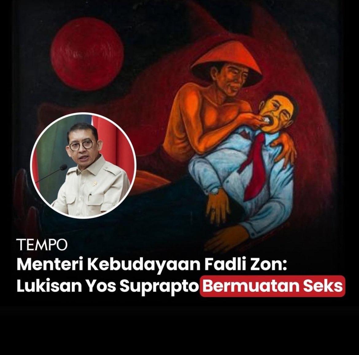 Dandhy_Laksono's tweet image. Ternyata lukisan MENJILAT PANTAT KEKUASAAN yang disalahgunakan secara TELANJANG, bikin terangsang Menteri Kebudayaan.