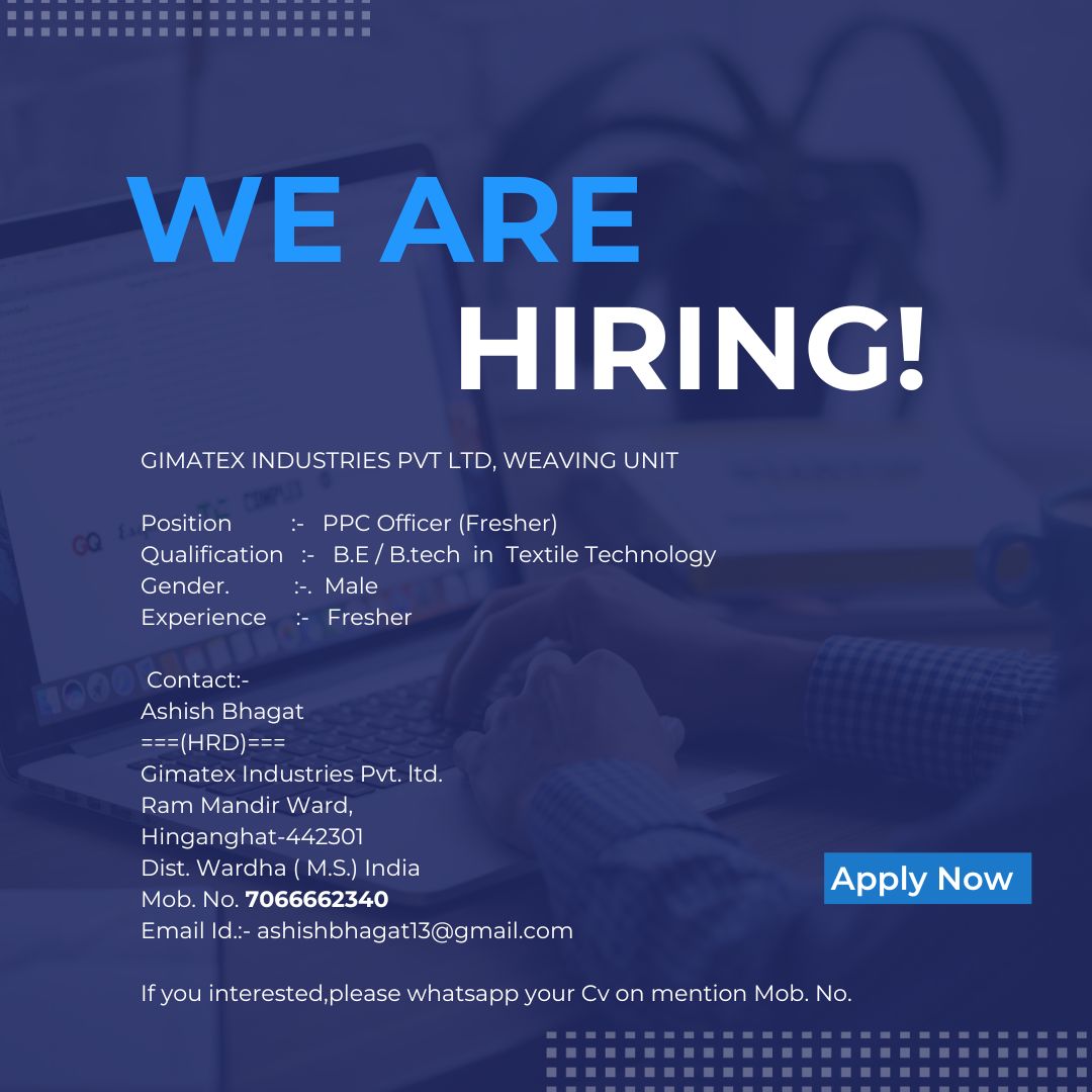 texappjobs's tweet image. kindly note, Don&apos;t pay any money to HR if not mentioned in job details

#TextileJobOpening
#FashionDesignCareer