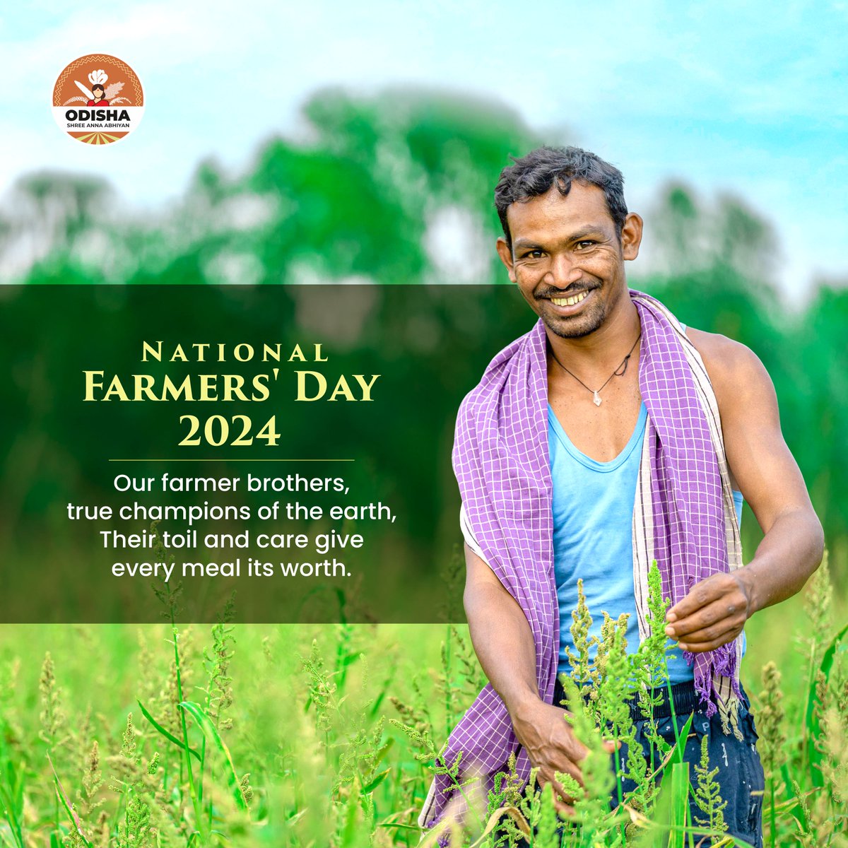 In the modern world, where Shree Anna or millets are gradually disappearing, the contribution of farmers in bringing back the ancient grains to food plates is invaluable. Let's celebrate their hard work and contribution. The Shri Ann Abhiyan extends heartfelt wishes to all the