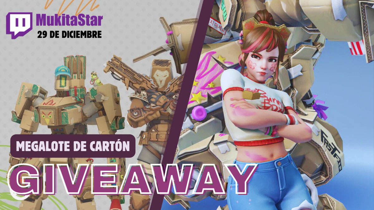MukaiMei's tweet photo. SORTEO: MEGALOTE DE CARTÓN 

Gracias a Blizzard y @OverwatchLATAM por los códigos. 

Requisitos:
Sígueme en X y en mi canal Twitch. 
Like + RT. 
Deja tu usuario de Twitch y etiqueta a un amig@
Subs x2 chance
Fecha: 29/12
Hora: 23:30 (Arg)

#OW2latam #OverwatchCreator #OW2Season14 https://t.co/hK5kJY1iOQ