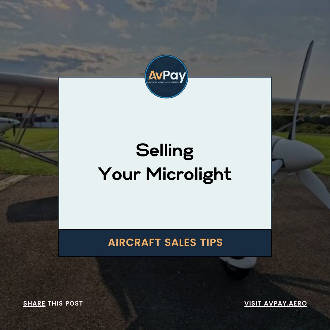 avpayltd's tweet photo. Write a comprehensive description that includes Highlights, Airframe, Engine, Avionics, Interior, Exterior, Additional Equipment & Inspection Status. Include an Asking Price – some buyers won’t contact you if you write “Price Upon Request” on your advert.
#AvPay #microlight https://t.co/zoYVjGtwC7