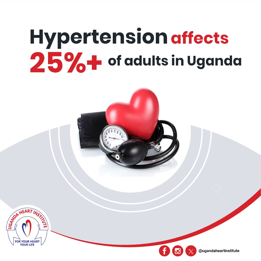 Hypertension affects 25%+ of adults in Uganda, making it the most reported NCD.
A recent systematic review on RHD in Uganda &amp; Tanzania reveals a high burden of complications like pulmonary hypertension &amp; atrial fibrillation.
 Early diagnosis is crucial.
#HeartHealth