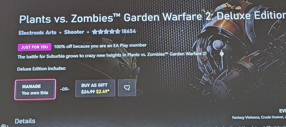 hulk197290's tweet image. Totally free for the next 10 hours if you are an EA play member in the Xbox store #hulk197290 #xboxstore #freegame