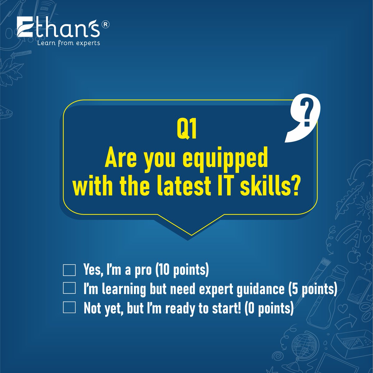 ethanstech_co's tweet image. 💡 Are you ready to lead in IT? Take our quick quiz and see where you stand on the path to becoming an IT Powerhouse!
ethans.co.in
#EthansTech #ITPowerhouse #techskills #CareerGrowth #learnwithethans #interactivepost