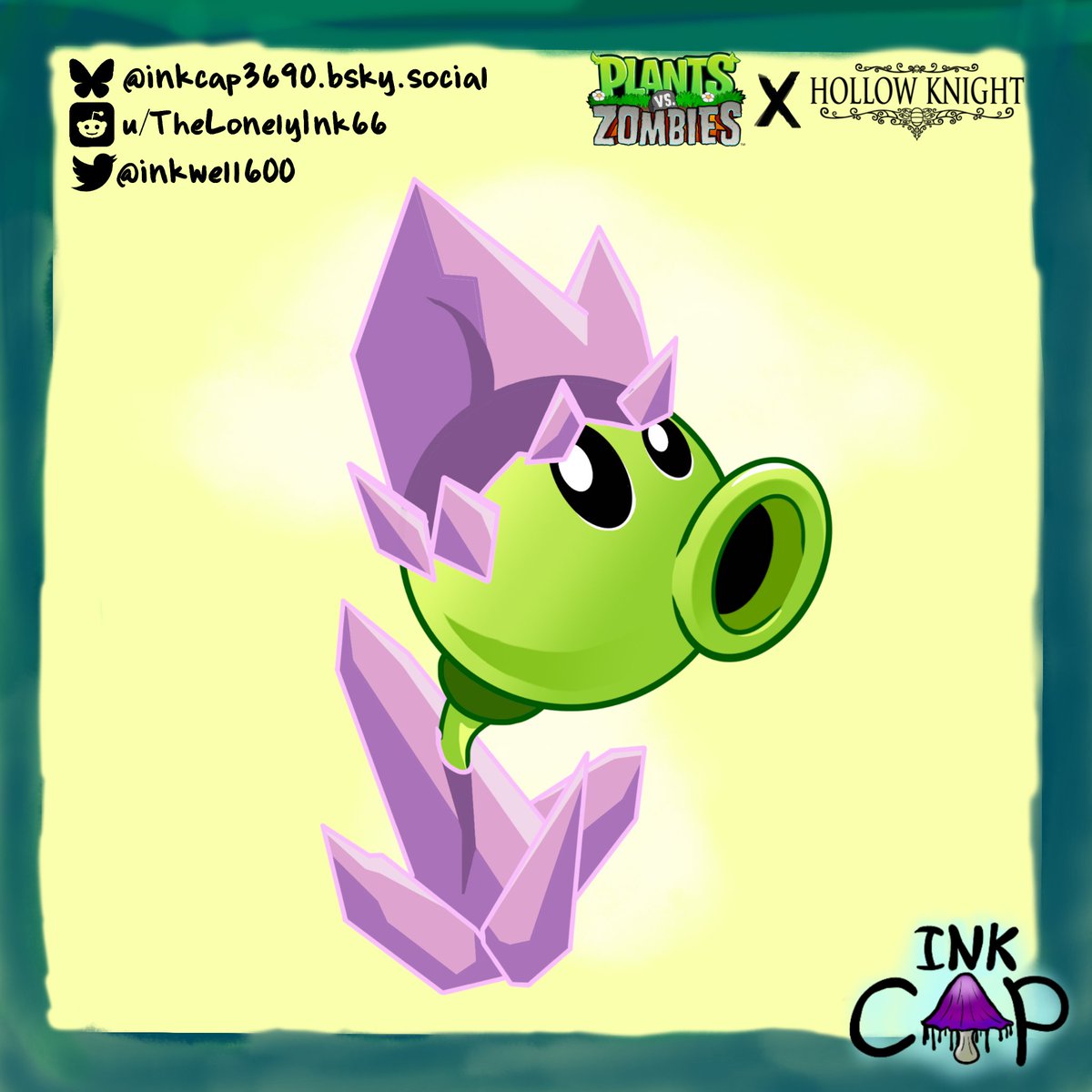 inkwell600's tweet photo. Want a Peashooter with none of the Pea? Crystal Pea is here!

#plantsvszombiesfanart #plantsvszombies #hollowknight #hollowknightart #inkcap https://t.co/b5GMxdwJgC