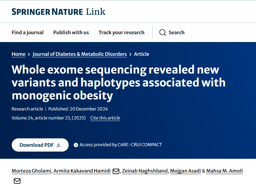 Journal of Diabetes & Metabolic Disorders tweet media