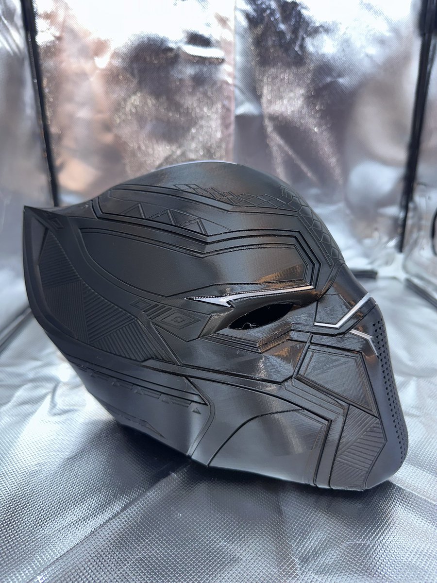 BroncoLegacy's tweet photo. Custom Black Panther Helmet https://t.co/H9K8PeRCpu