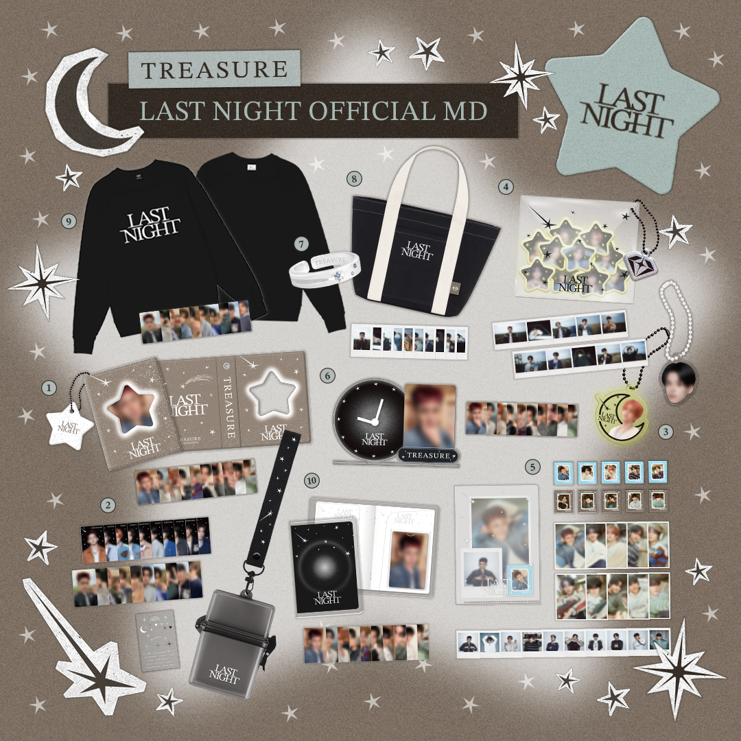 TREASURE LASTNIGHT 公式 SWEATSHIRT L トレカ付き TREASURE DIGITAL SINGLE [LAST NIGHT]🌙 OFFICIAL MERCH OPEN PRE