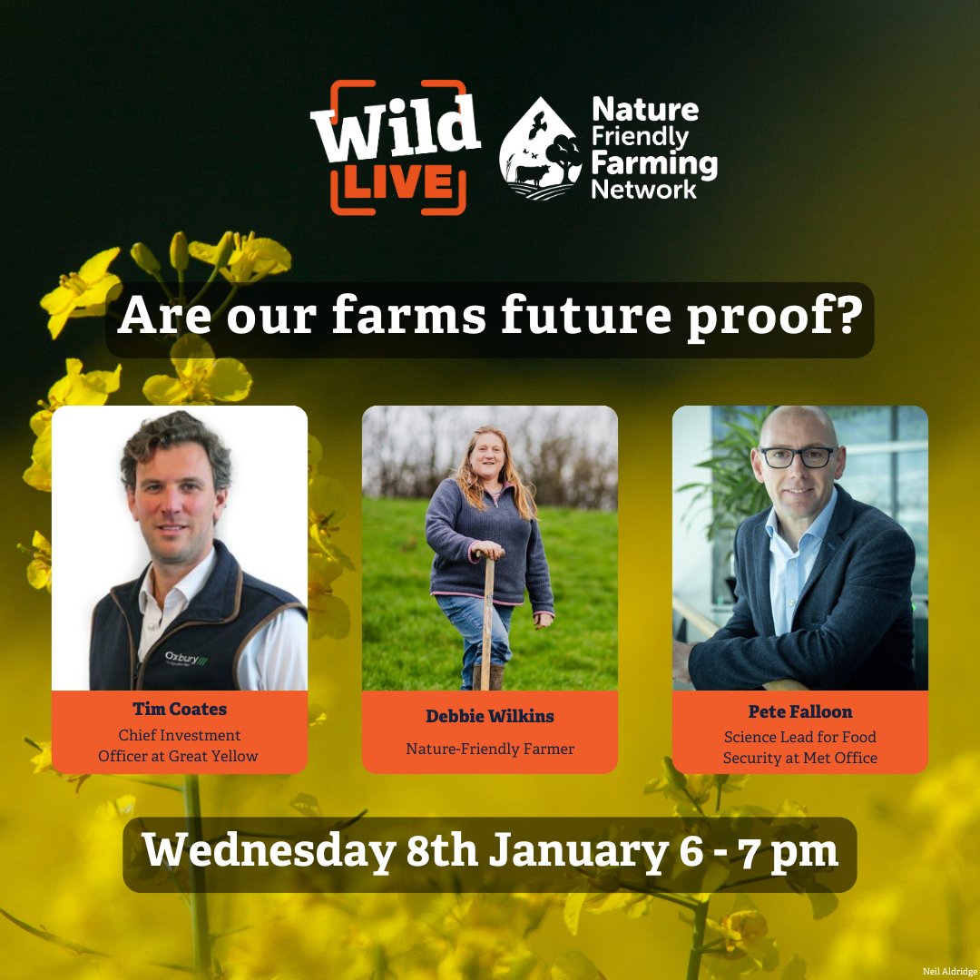 Join us for a joint  live event with the <a href="/WildlifeTrusts/">The Wildlife Trusts</a> ! Our expert panel will dive into how UK farming can adapt to a changing climate and the role nature plays in creating resilient farm businesses 🐑

🎟️ Get your ticket: ow.ly/bkug50Utn4N
