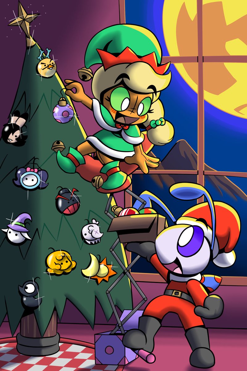 InkDragonWorks's tweet photo. Dressember #7: Holidays

Poppin &amp; Jupa taking a break from adventuring (too cold out anyway) to celebrate the holidays! https://t.co/wzjCGUDQsY