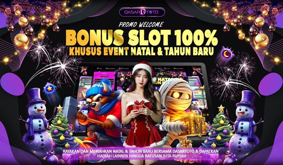 DASARTOTO07's tweet photo. ⚠️⚠️⚠️INFORMATION📢📢
MARI MENYAMBUT HARI NATAL❄️DAN TAHUN BARU💫DENGAN EVENT YANG LUAR BIASA , EVENT WELCOME UNTUK KALIAN SEMUA NEW MEMBER ATAU MEMBER BARU AKAN MENDAPATKAN BONUS 100% DARI JUMLAH DEPOSIT BOSKU🎰🎰
-
#EVENTNATAL #DASARTOTO #EVENTSLOT
#EVENTDASARTOTO #JACKPOT https://t.co/nsBFbxf0eF