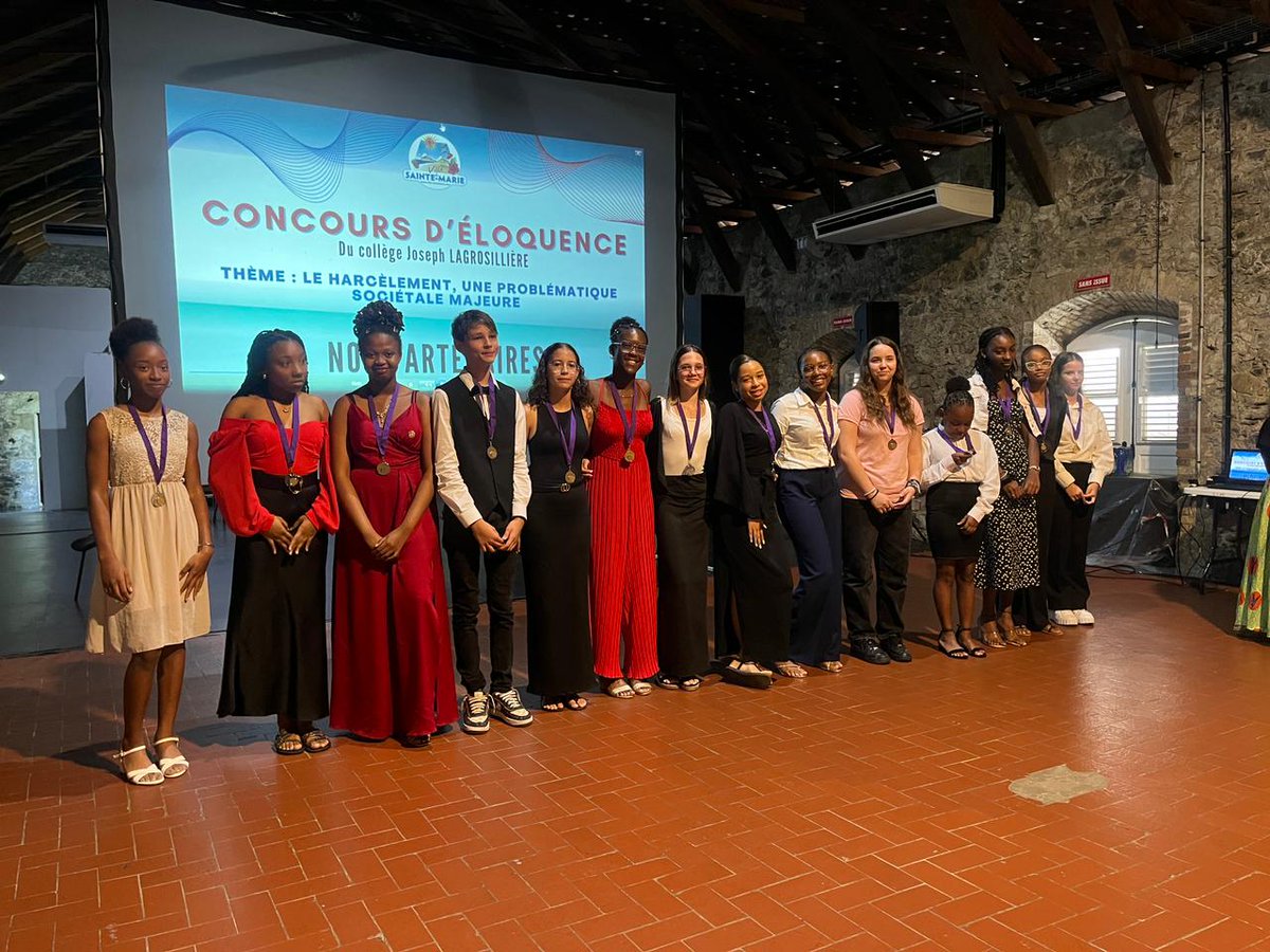 Retour sur le 1er concours d’#éloquence du Collège Joseph #LAGROSILLÈRE de la ville de Sainte-Marie en tant que membre du jury, ingénieure, personnalité qualifiée,  événement organisé en partenariat avec la CTM, AXA, Crédit Agricole, l’association AMI et la Ville de Ste-Marie.