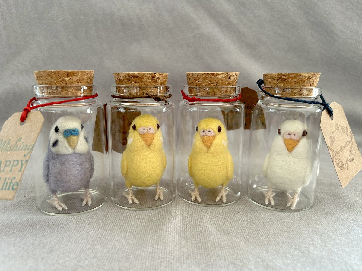 kodamambo_yu's tweet photo. Wishing bird セキセイインコその③
ライラック、ルチノー、アルビノで〆
#鳥フェス浅草
#鳥フェス浅草2025
2025年1/18(土),19(日)
東京都立産業貿易センター
台東館6階・7階
#tinybooboo #needlefelting #needlecraft #woolwork #woolcraft #羊毛フェルト https://t.co/MiGfCjtvXu