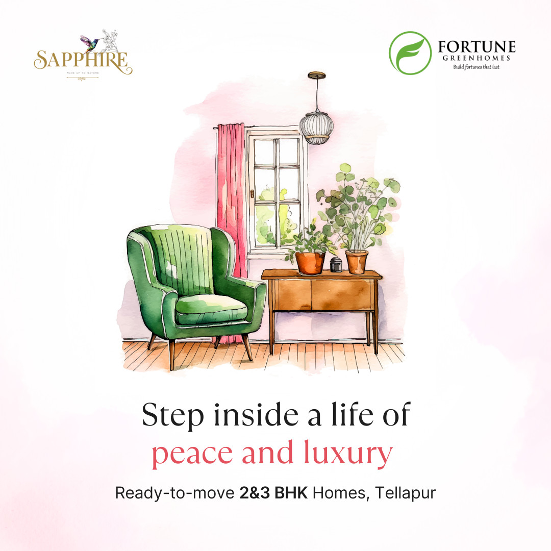 Step into a life of comfort like never before. At Sapphire, our homes are built with heart, love, and passion, with every detail carefully crafted to perfection.

#FGHSapphire #Sapphire #FortuneGreenHomes #Tellapur #Apartment #Hyderabad