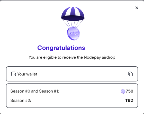 𝐀𝐕𝐈𝐒𝐎‼ 𝐘𝐀 𝐃𝐈𝐒𝐏𝐎𝐍𝐈𝐁𝐋𝐄 𝐄𝐋 𝐂𝐇𝐄𝐂𝐊𝐄𝐑 𝐃𝐄 <a href="/nodepay/"></a> ✅⛏

<a href="/nodepay/"></a> ha lanzado su checker de su airdrop donde podremos ver los tokens que nos asignaron 🚀
🔗app.nodepay.ai/dashboard

En mi caso 750 👀