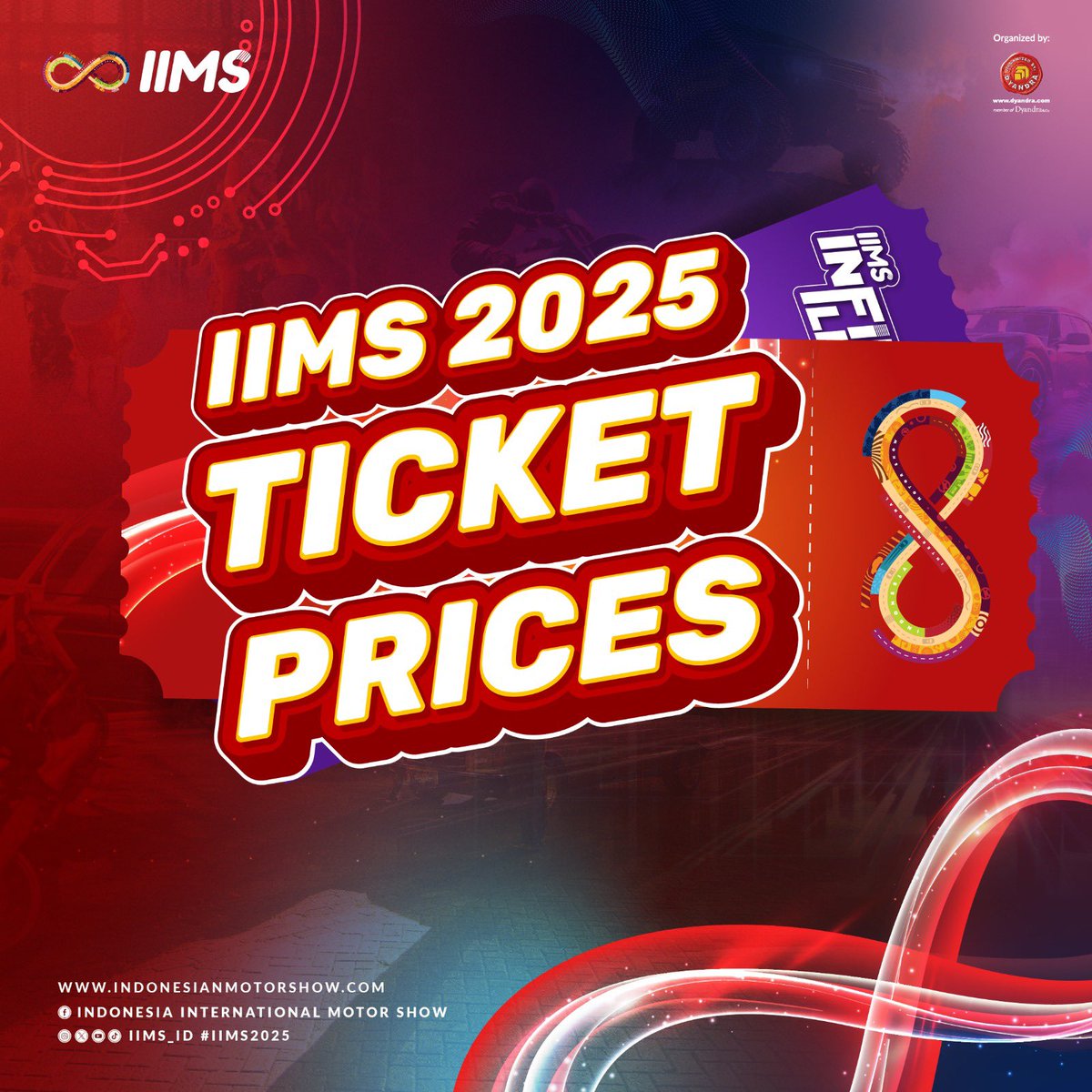 IIMS_ID's tweet image. Official ticket IIMS &amp;amp; IIMS INFINITE LIVE 2025 bisa #SobatIIMS dapatkan secara online di @DyTiket 

Harap diingat bahwa tiket masuk IIMS 2025 belum termasuk tiket @iimsinfinitelive. Untuk tiket presale infinite live masih bisa #SobatIIMS dapatkan di @DyTiket
