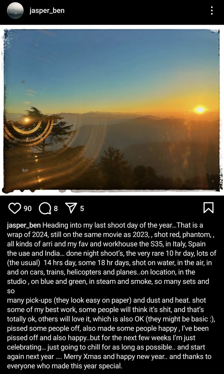 Sai_Mohan_999's tweet photo. Shot on water, air, cars, trains, helicopters and planes - Cinematographer #BenjaminJasper About #War2 💥💥💥.

@tarak9999 @iHrithik 🤜🔥🤛. https://t.co/lBSAndF9ml