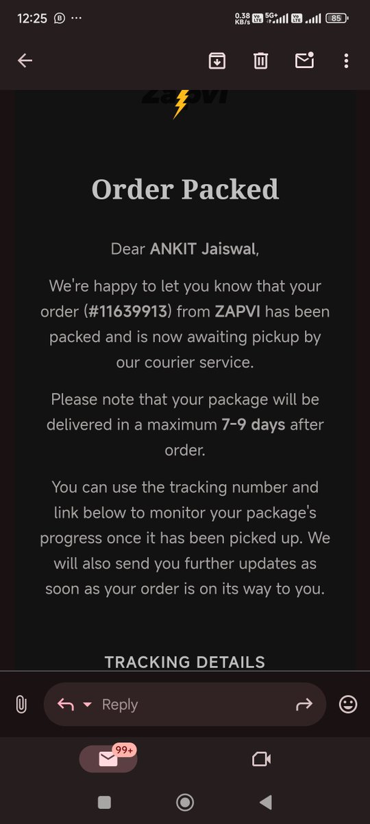 learner_aj's tweet photo. @Zapviofficial  Hey zapvi, 
I haven't received my order. I have been mailed you for this but haven't get any response from your side. 
Please deliver my parcel ASAP. https://t.co/B11v08irEA