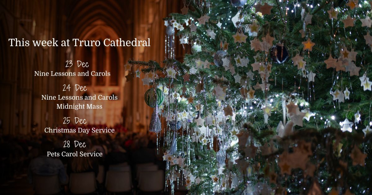 On the week of #Christmas, we look ahead to the last of our Christmas services for 2024 🎄🎶 

To see the full schedule of what's going on at #TruroCathedral this week, visit our What's On page 🔗➡️ buff.ly/49eIq3v