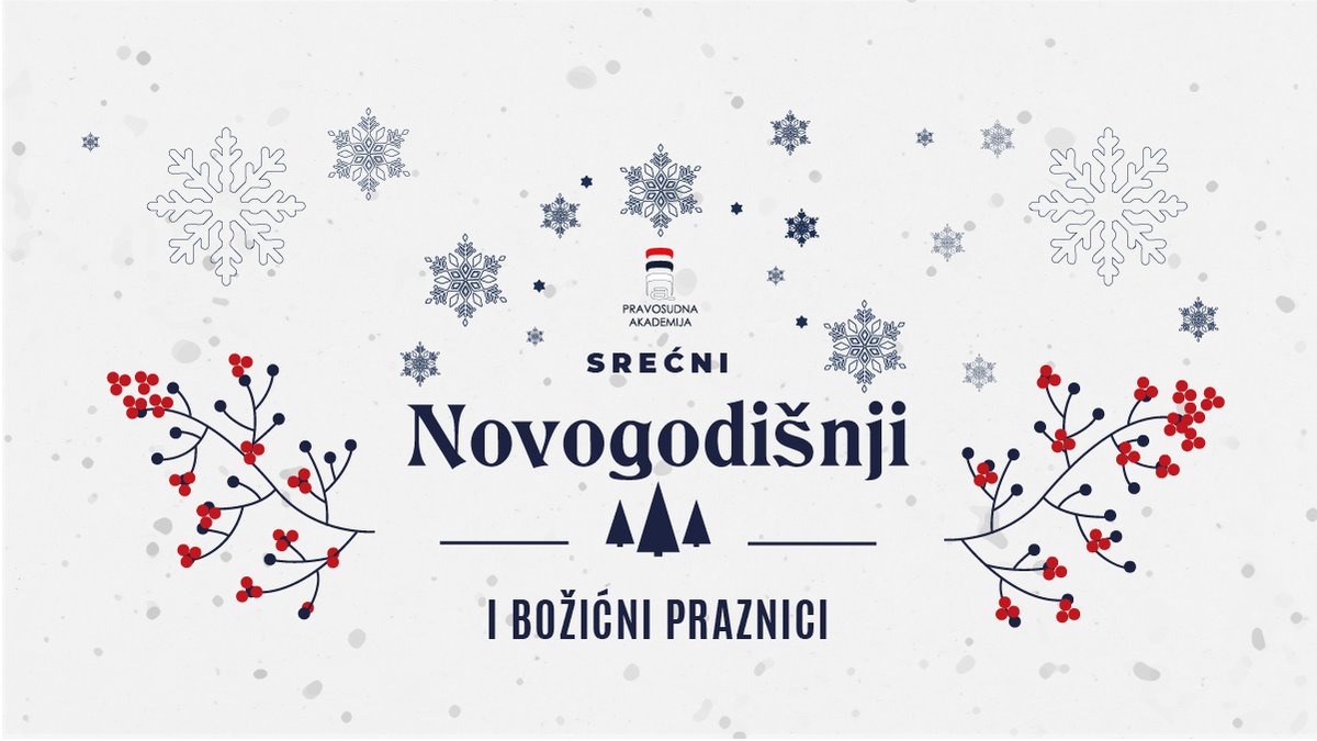 SREĆNE NOVOGODIŠNJE I BOŽIĆNE PRAZNIKE, Želi Vam Pravosudna akademija Republike Srbije!  #law #legal #news #akademija #pravosudje #praznik #novagodina #christmas📷 #sud #pravda #srbija #obuka #2025year #judicial #pravo #vest #zakon #christmas2025 #newyear2025 #lms #pars #holiday