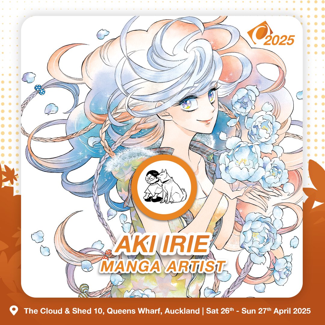 OverloadNZ's tweet image. 🎉 Announcing our 6th guest: AKI IRIE! Irie-sensei is a manga artist who began her journey creating doujinshi during high school. A few of her captivating series include 'Ran and the Gray World' &amp;amp; 'Go with the Clouds, North by Northwest'.  #OverloadNZ #AkiIrie