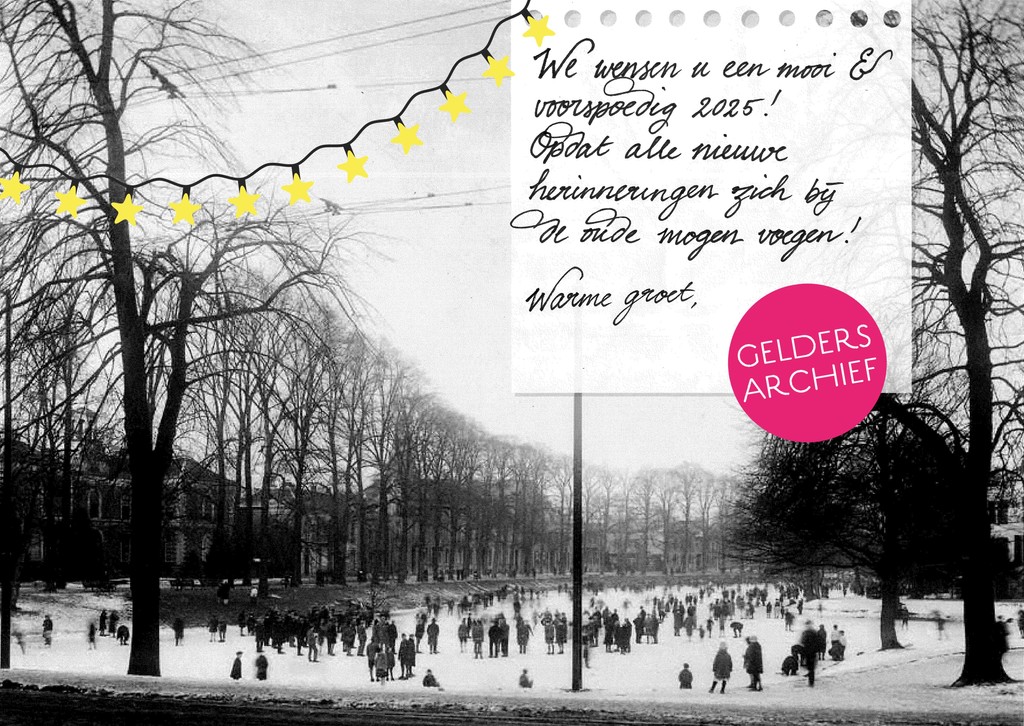 Wij wensen iedereen fijne feestdagen en een mooi #2025 toe!⁠
Opdat alle nieuwe herinneringen zich bij de oude mogen voegen!⁠ (⁠Bron: 1523 - 274-0024, Dienst Stadsontwikkeling gemeente Arnhem, Public Domain Mark 1.0 licentie)