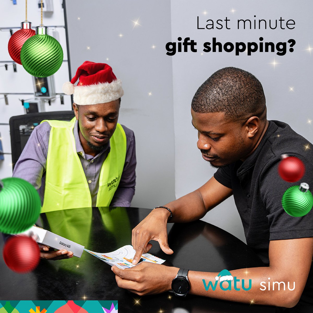 WatuSimu's tweet photo. Look no further! Give your loved ones the gift of a smartphone from #WatuSimu this holiday season. 🎅📱

Call us or visit one of our select stores to see our fantastic smartphones available for financing today!

#Kenya #SmartphoneFinancing #Smartphone #MondayMotivaion #December https://t.co/zxszTsYTkO