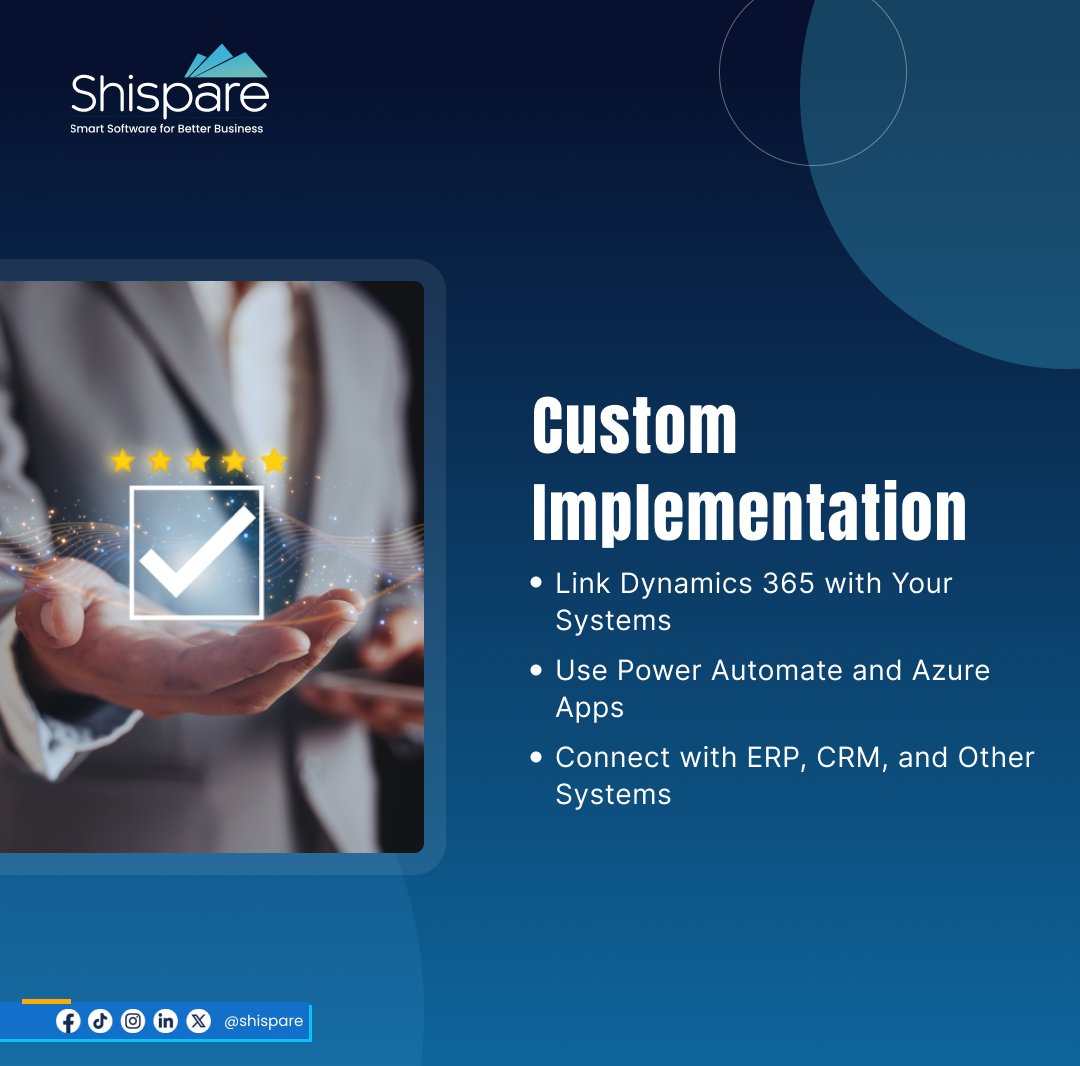 shispare's tweet photo. Looking to streamline operations? Microsoft Dynamics 365 has you covered! ✅

Visit our website: https://t.co/iVP7LpoJgw

#MicrosoftDynamics365 #ERP #CRM #CloudComputing #Shispare https://t.co/W9QnyJp4kA