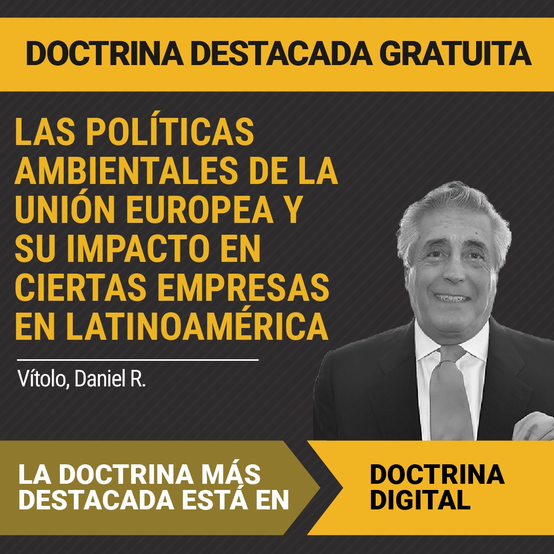ACCEDÉ #GRATIS A LA DOCTRINA DESTACADA DEL DÍA │Las políticas ambientales de la Unión Europea y su impacto en ciertas empresas en Latinoamérica

#Autor: Vítolo, Daniel R.

Visita el link del contentenido: rubinzalonline.com.ar/index.php/inde…

 Conocé Doctrina Digital, el producto Premium
