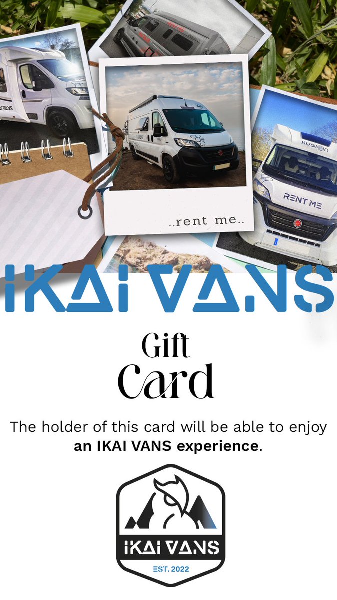 Lacking gift ideas for different events? Give IKAI VANS as a gift for upcoming weddings, birthdays or different celebrations.
#camper  #alquilercamper #vanlife #aventuracamper #campertrip #vantrip #holiday #rent #rentalcampervan #rentalmotorhome #euskadi_turismo