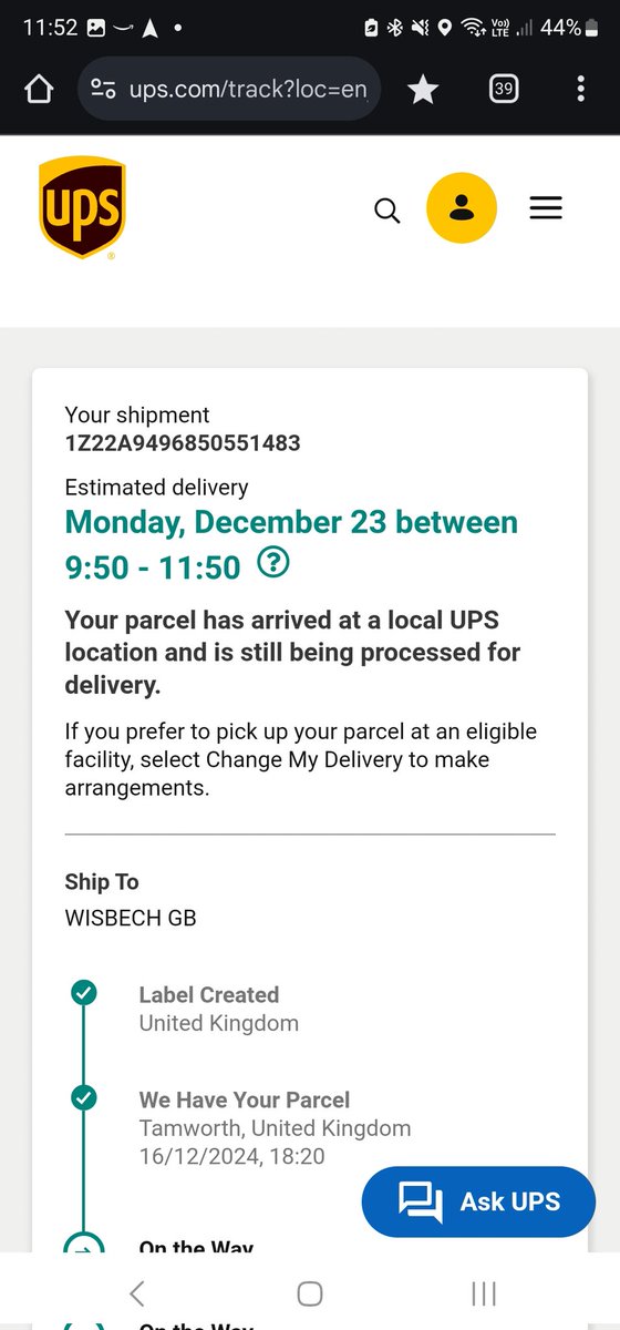 I wasn't aware <a href="/UPS_UK/">UPS UK</a> could time travel. The latest in a long line of lies, deliberate deceit, and false apologies. Contemplating reporting them for theft.