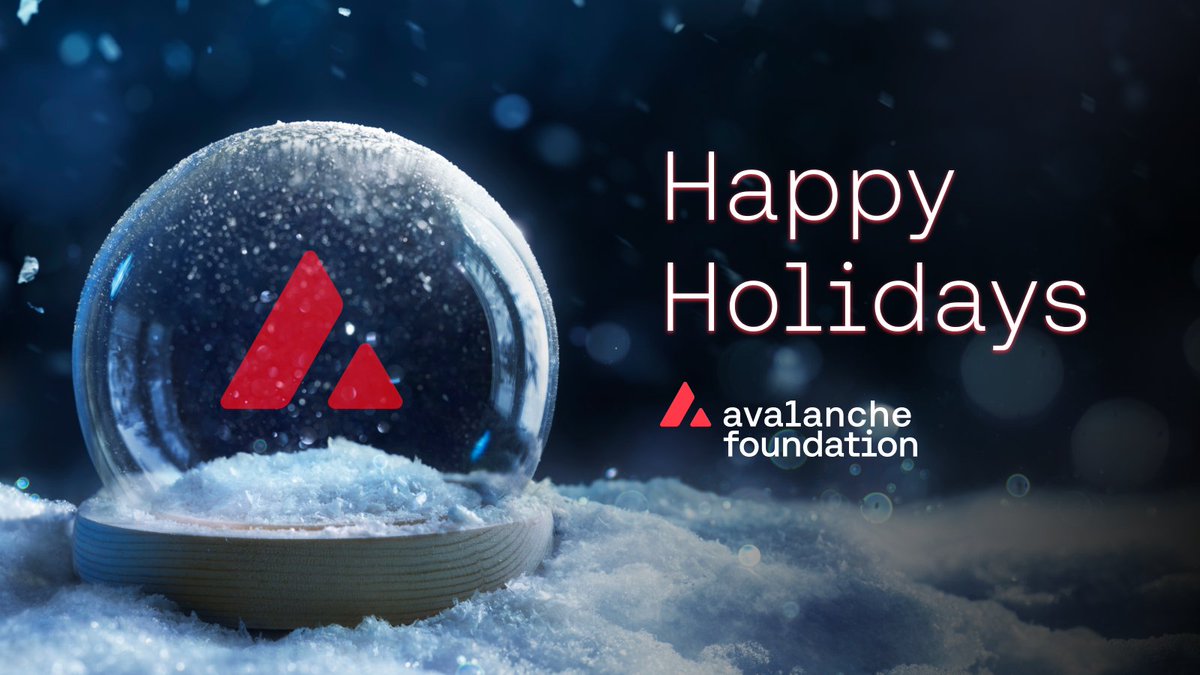 Happy Holidays 🎅

The Avalanche Foundation extends its warmest wishes for a joyful and festive holiday season! 🎄