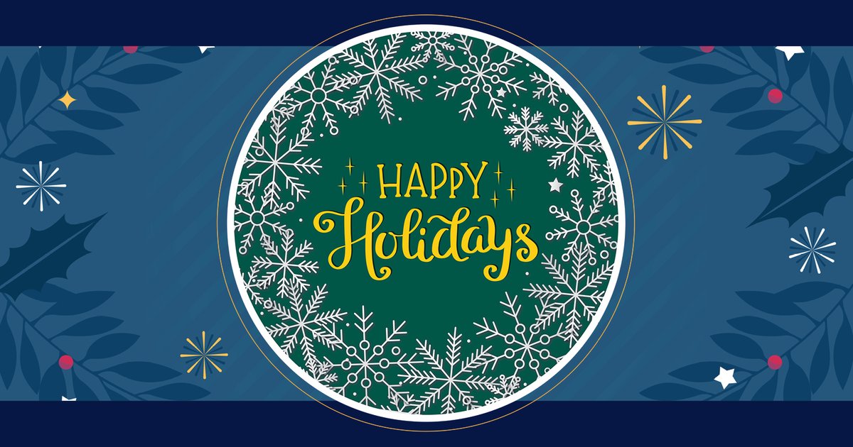 Warmest wishes to you and your families! City offices are closed Dec. 23-25 in observance of the holidays. In an emergency, call 9-1-1.