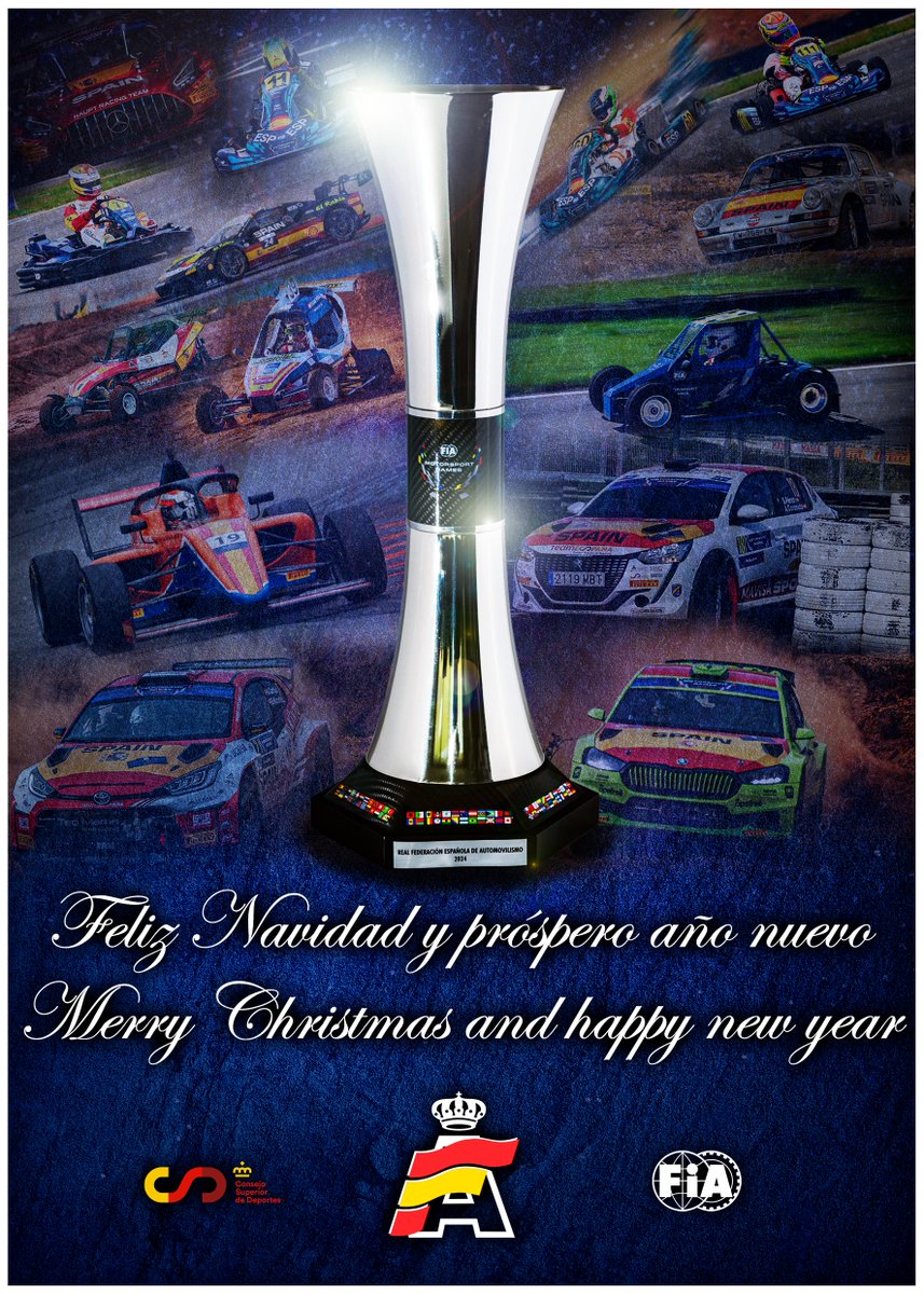 ✨ La Real Federación Española de Automovilismo os desea unas felices fiestas.