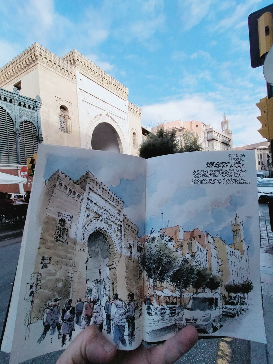 "Corred, que se agotan las gambas y el jamón" (los carabineros, a 160 € el kilo)

#MercadodeAtarazanas
#MálagaaTrazos
#urbansketchers