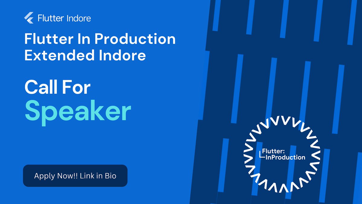indoreflutter's tweet image. Looking for Flutter Experts to Share Their Knowledge We&apos;re hosting a meetup for Flutter developers in Indore, If you&apos;re passionate about Flutter and want to inspire others, apply now through our Call for Speakers form

u4r.in/fluttere-indor…

 #flutterinproduct #flutter