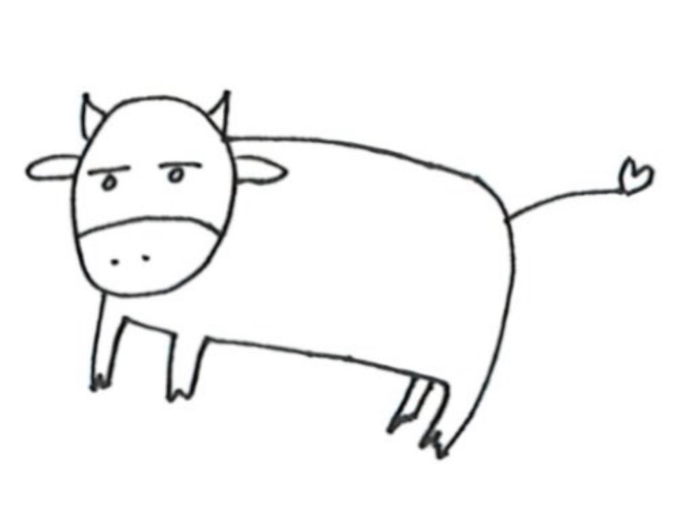 sion_addict's tweet photo. シオンくんが描く🐮世界一かわいい❤️ https://t.co/MpCcyxznHW